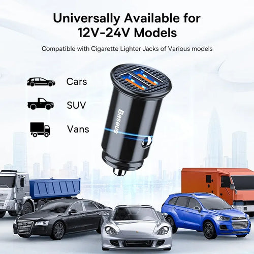 Cargador USB-C para Auto Baseus — Carga Rápida 30W