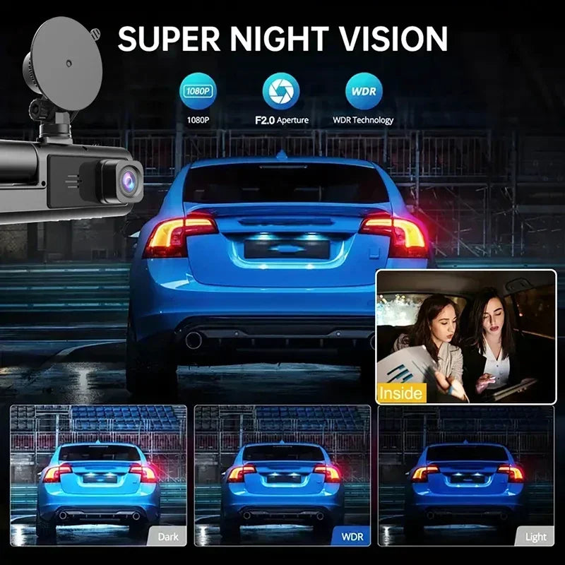 Cámara Dashcam para Auto WiFi — Visión Nocturna 1080P