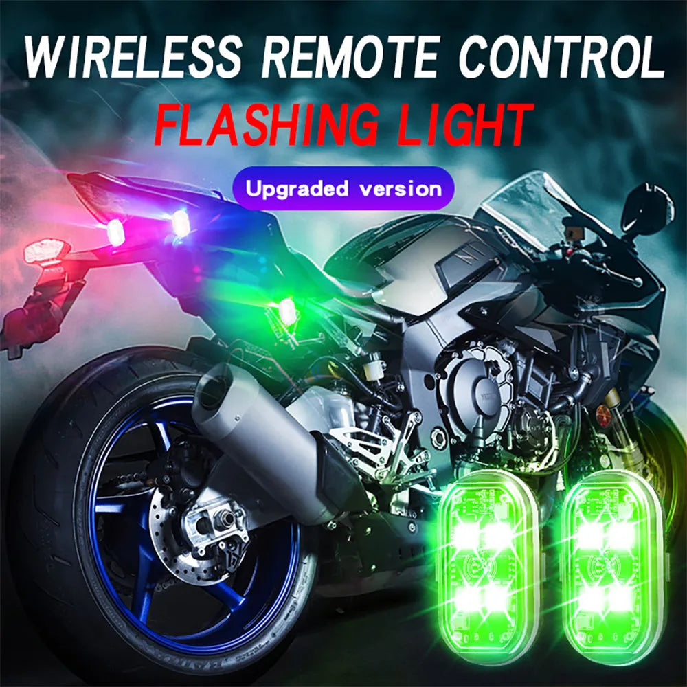 Luces Estroboscópicas LED para Auto — 8 Colores Recargables