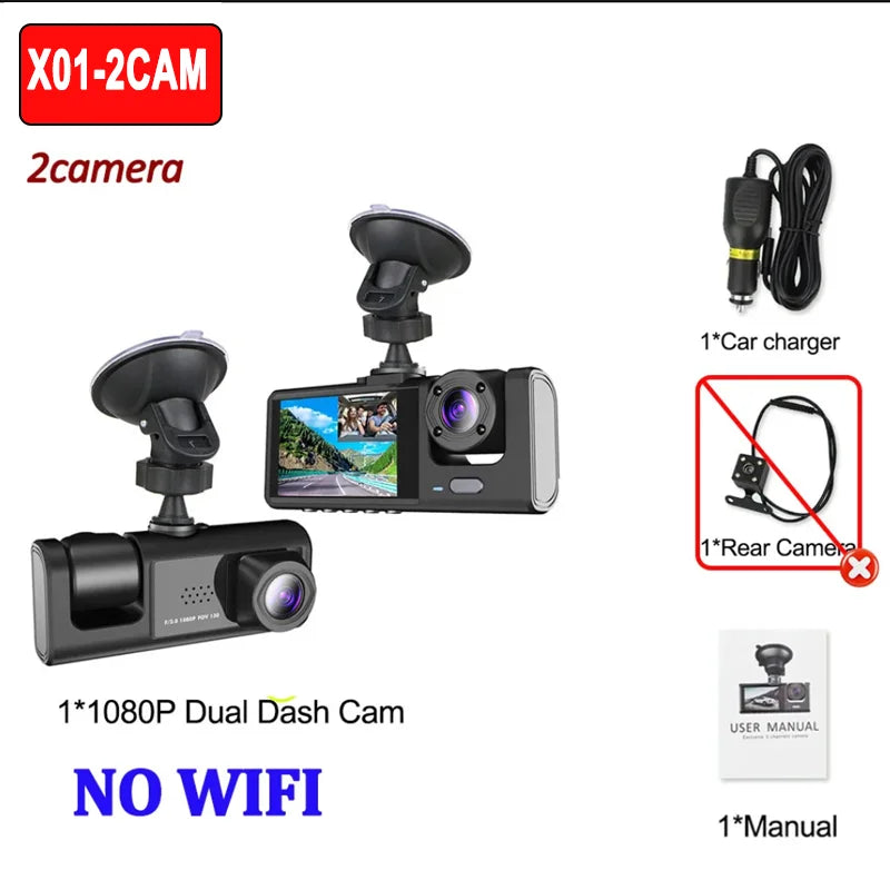 Cámara Dashcam para Auto WiFi — Visión Nocturna 1080P